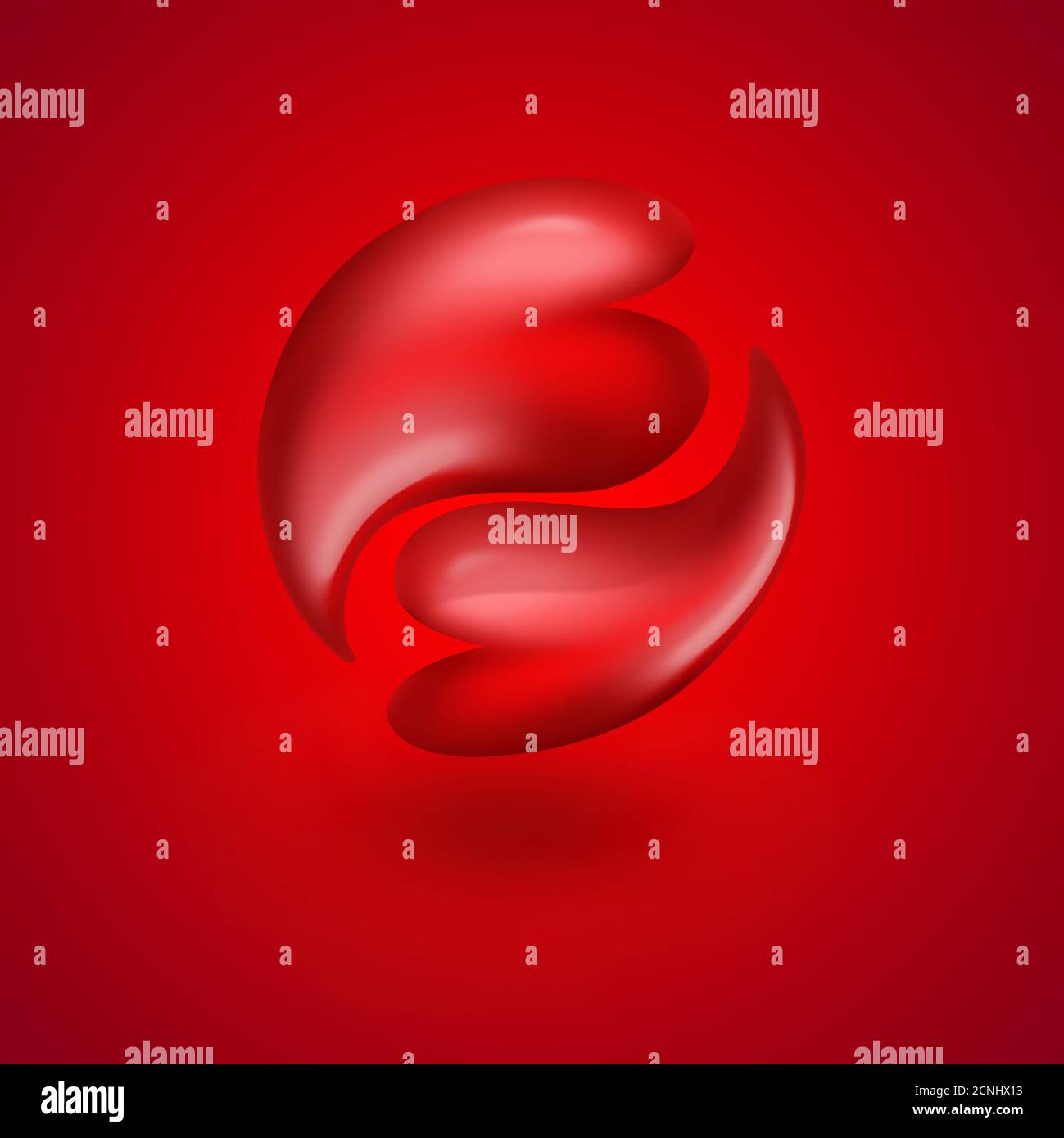 Herz Yin Yang Stockfoto