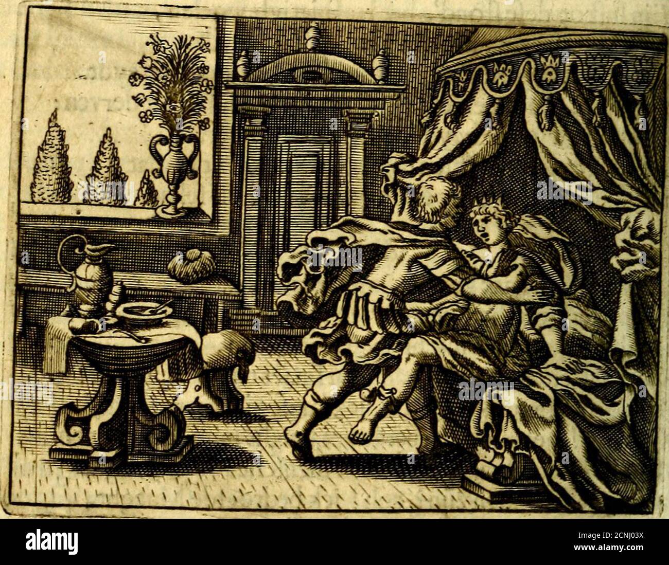 . Gulden-spiegel; ofte, Opweckinge tot christelijke deugden, afgebeeld in twee deelen ... Noch ist hier by-gevoeght Thamars ontschaking; von, De verdoolde liefde van Ammon. Als mede de de Vermaeckelijcke bruylofts-kroon ... gerijmt door Jacob Coenraeds Mayvogel . henen gaea? Mijn droef heyt is te groot, ick kanfè niet beveenen, Wee my! Het bange fweet loopt langhs mijn leden henen. Mijn herte fmelt al was, noyt menfche föo geplaeght. Sal ick gefchonden zijn ? ach! Ick bedrohe Maeght, die in föo diepen put vol alderley ellenden Verfmachten moet! Wauer heen fal ick mijn oogen wenden, tot hulp in def Stockfoto