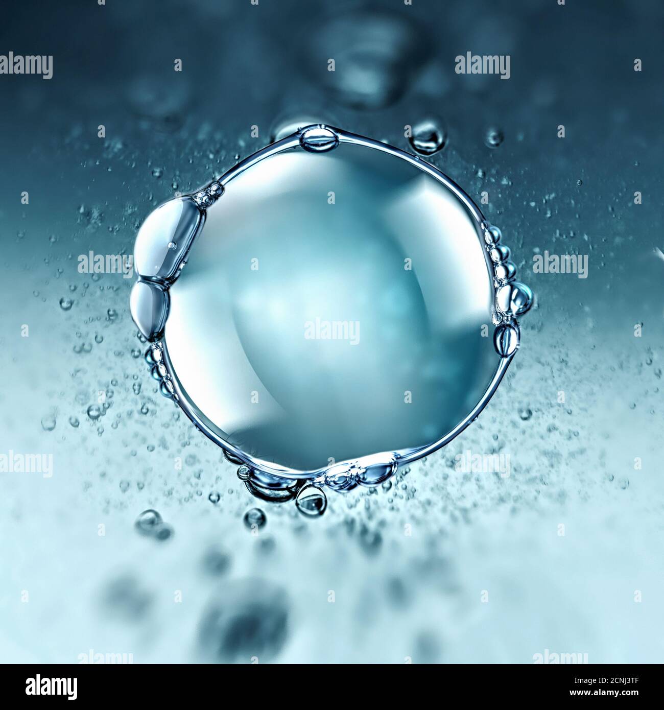 Große Wasserblase Stockfoto