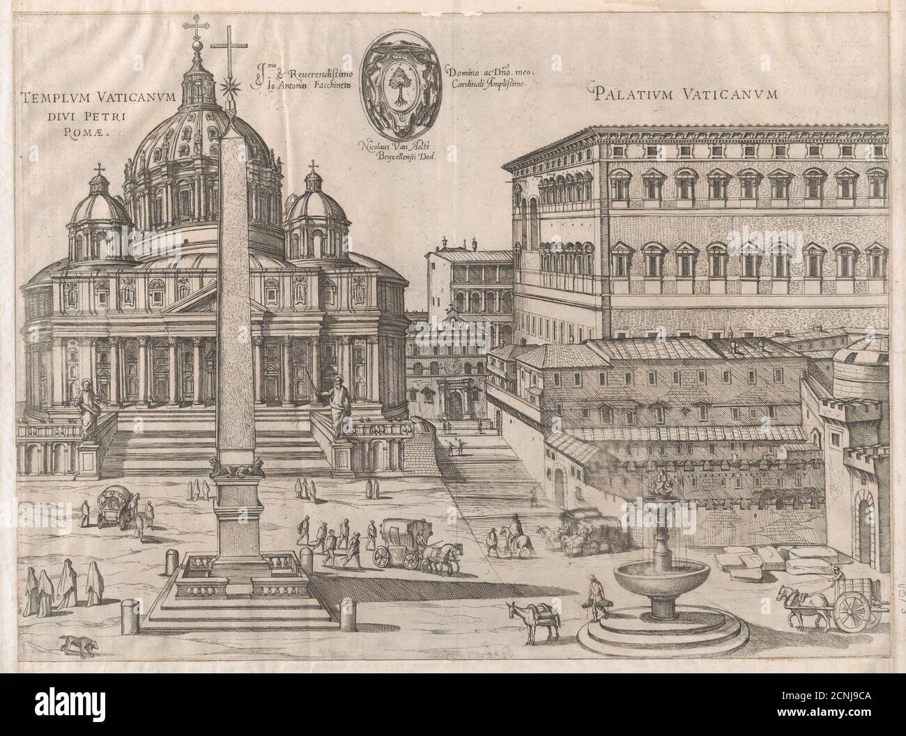 Speculum Romanae Magnificentiae: Petersdom, 16. Jahrhundert. Stockfoto