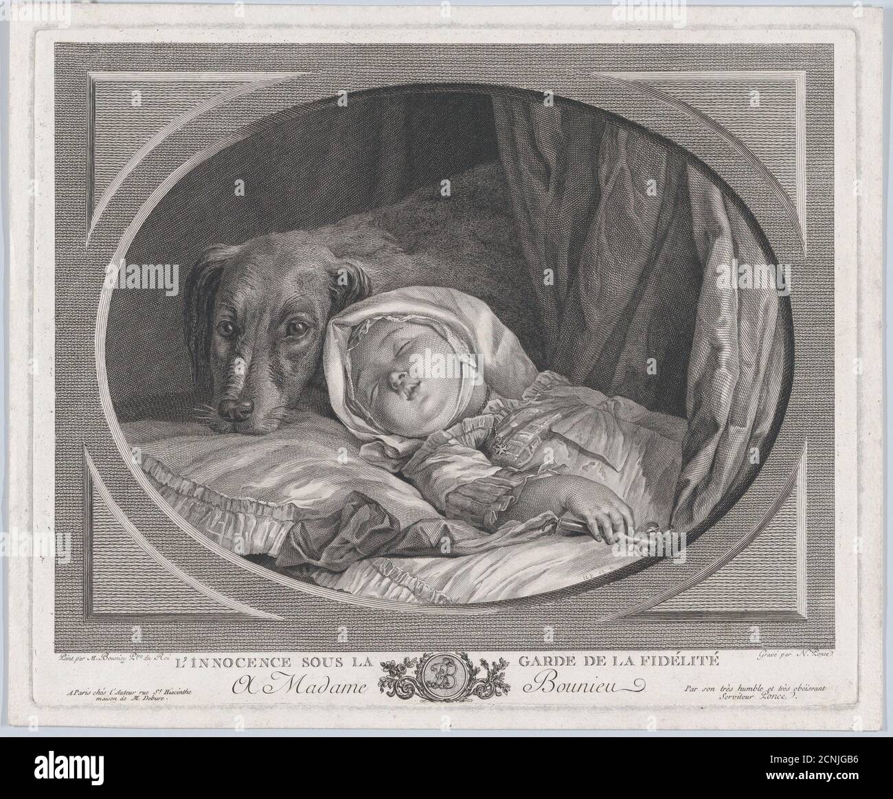 Unschuld Bewacht Von Treue, 1761-1831. Stockfoto