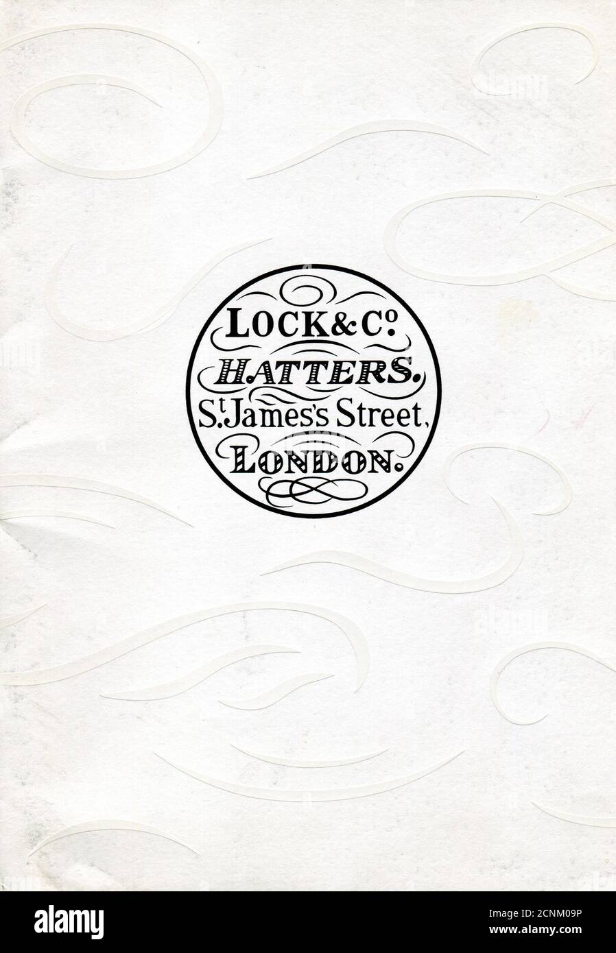 The Font Cover of UK catalog 'James Lock & Co', oktober 2005. Stockfoto