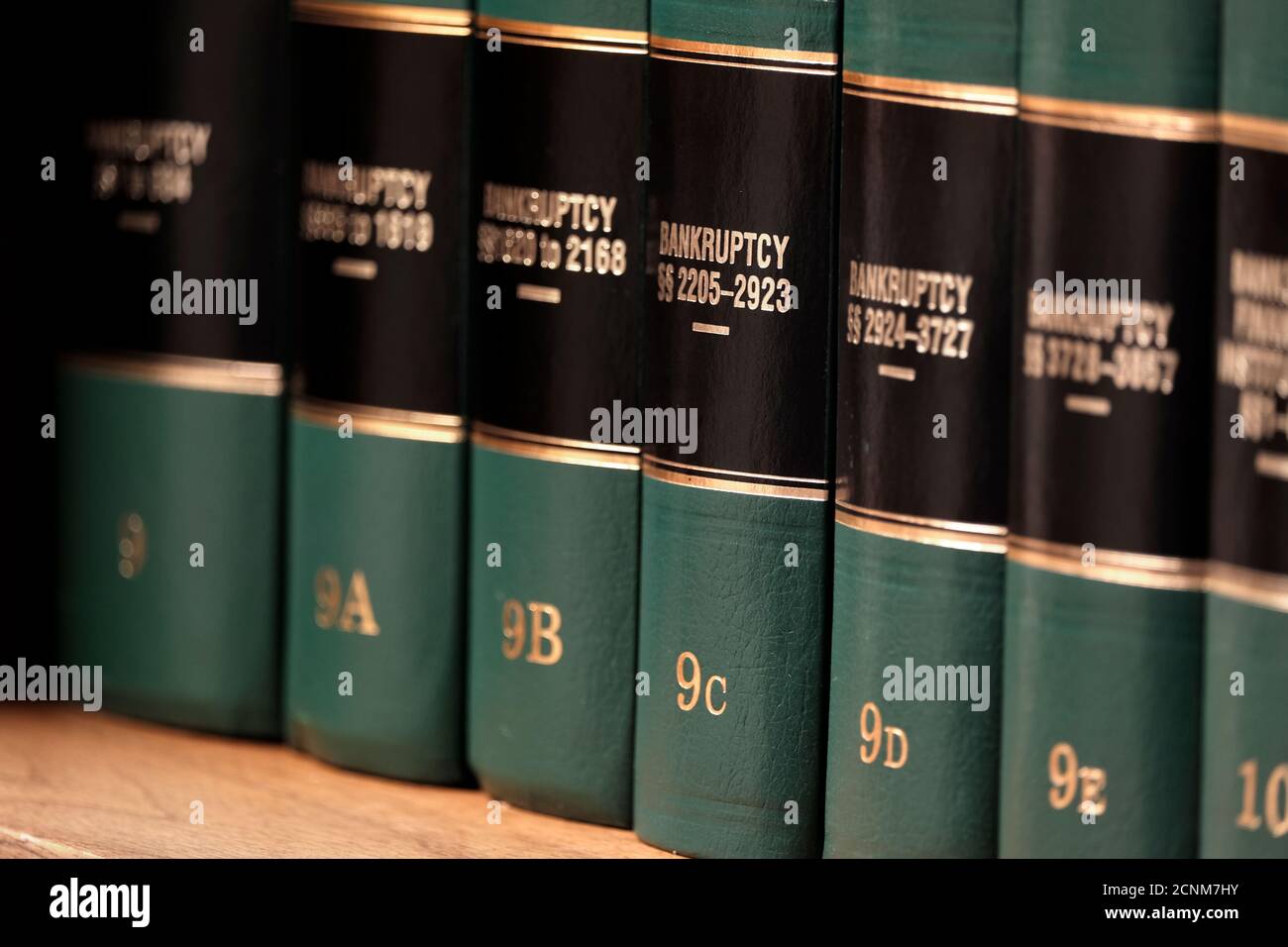 Insolvenz Gesetz Bücher im Regal Bücherregal für rechtliche Referenz Stockfoto