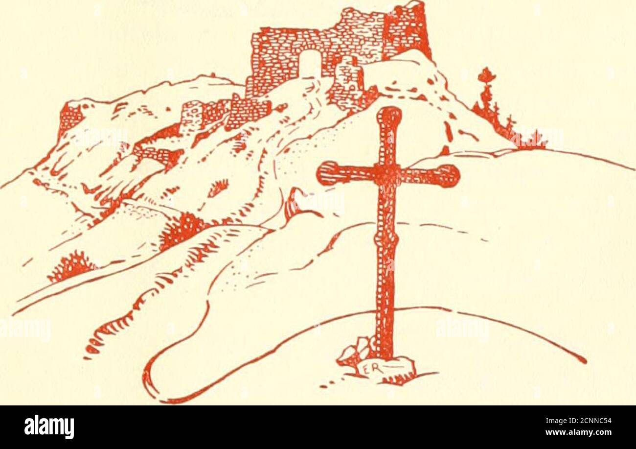 . Legendes Wallisannes . LÉGENDES VALAISANNES 97 de la caverne, dun autre il est dehors et roule dans la neige. Au mêmeinstant la grotte se referme. Benjamin Luyet est sauvé. Mais quelle Nest pas sa stupéfaction etson dépit quand, en se relevant, il saperçoit que son habit na plus debasques. Car le rocher, en se refermant, a coupé presque comme auciseau le vêtement du jeune homme et a ainsi retenu dans la grottetoutes les richesses que Benjamin Luyet y avait pries. Et maintenant tout est redevenu silencieux au pied du château dela Soie. Le rocher a recouvré son immobilité dauparavant, et pas Stockfoto