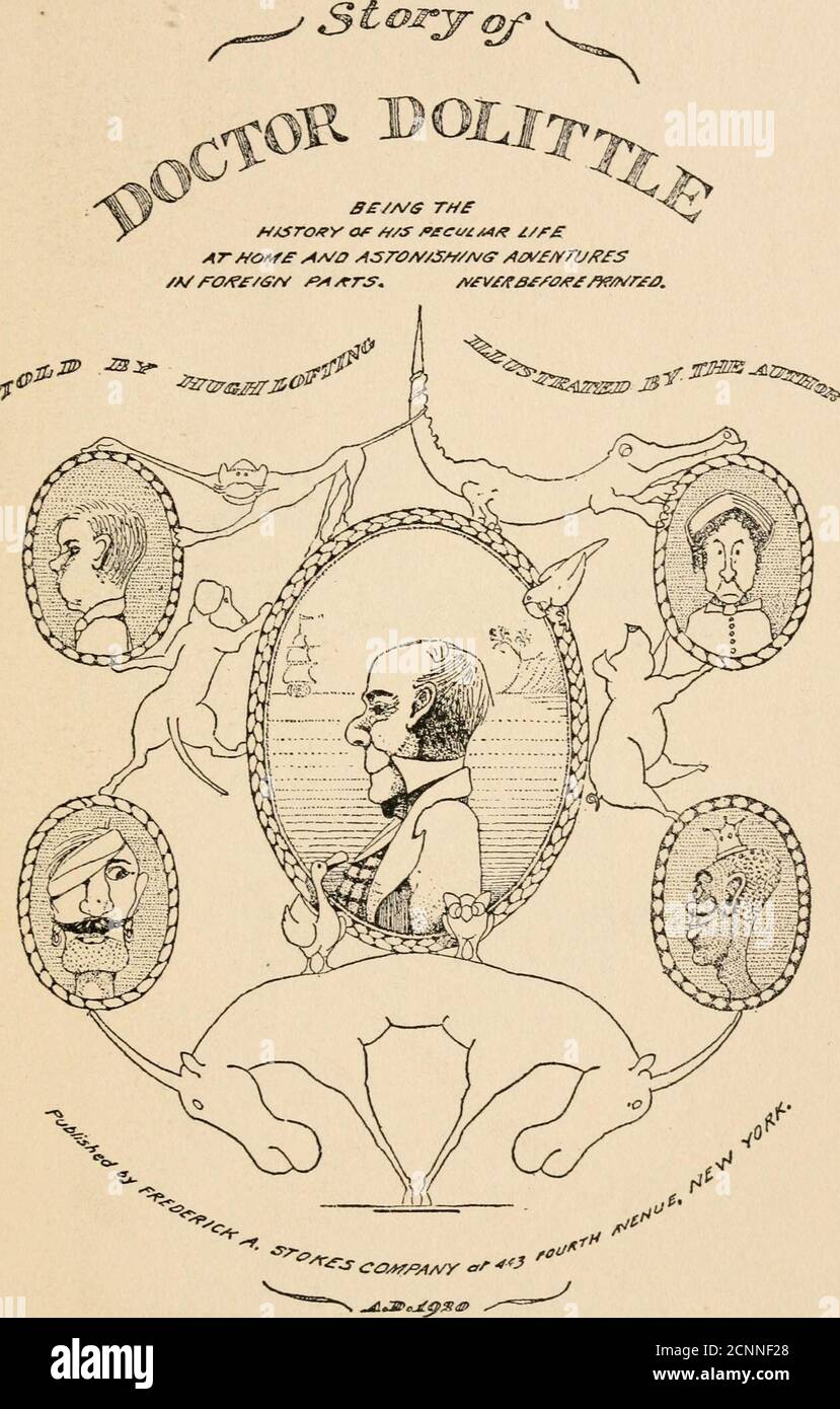 . Die Geschichte von Doktor Dolittle, die Geschichte seines eigenartigen Lebens zu Hause und erstaunliche Abenteuer in fremden Teilen. MIT EINER EINFÜHRUNG IN DIE ZEHNTE PRINTINGBY HUGH WALPOLE Copyright, 1920, vonFREDERICK A. STOKES COMPANY Alle Rechte vorbehalten, einschließlich der Übersetzung in Fremdsprachen First Printing, 24. August 1920 Second Printing, 17. Dezember 1920 Third Printing, 16. April 1921 Fourth Printing, 7. Juli 1921 Fifth Printing, 1. September, 1921 Sechster Druck, 26. Oktober 1921 Siebter Druck, Pec. 5, 1921 Achte Druckerei, 3. April 1922 Neunter Druck, 18. August 1922 Zehnter Druck, 28. November Stockfoto