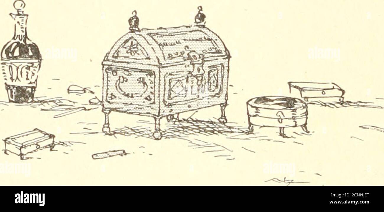 . Contes Rosen . Bel-Azur dune voix triste, en ce casje crains bien que vous ne me revoyiez jamais, car, ne sachant pointvoler, il me faudra marcher sur cette herbe maudite et lutter contrace magicien qui, usant contre moi dun de ses maléfices coutumiers,mégorgera comme un un un mouton. - Non Point, cher seigneur. Tenez, prenez cette boîte : ellecontient un onguent. Arrivé devant la prairie magique, vous ne man- i34 CONTES ROSES DE MA MERE-GRAND. Querez pas de vous déchausser et de frotter vos pieds nus avec cettepommade merveilleuse : grâce à cette drogue, vous pourrez traverserles herbes babillard Stockfoto