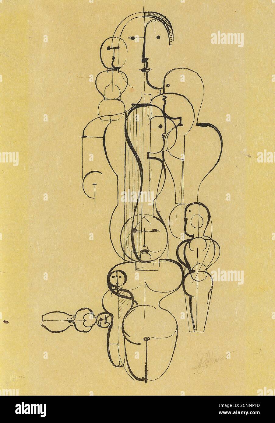 Konzentrische Gruppe: Figurenplan K1, 1922. Private Sammlung. Stockfoto
