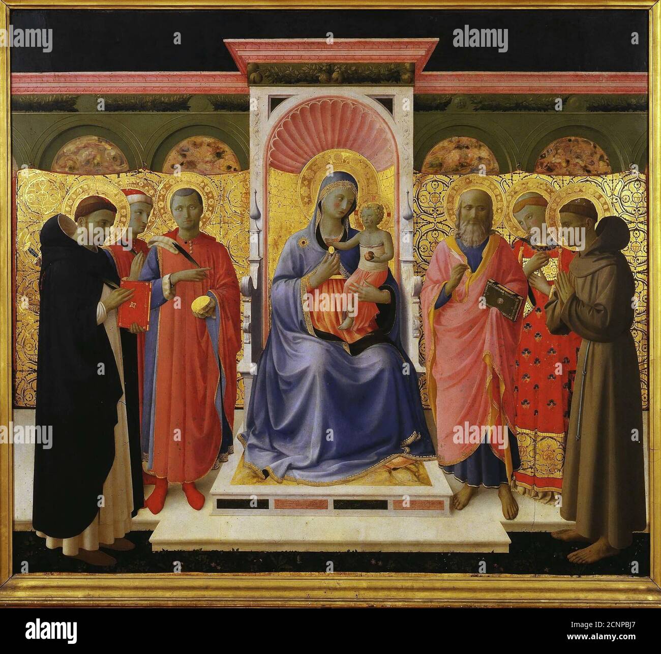 Sacra Conversazione (Annalena Altarbild), ca. 1435. Gefunden in der