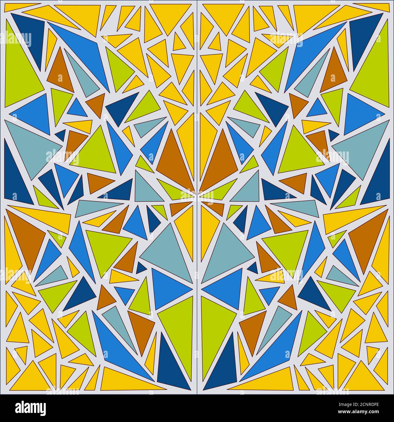 Mosaik quadratische Vektor-Illustration. Flügel. Farbenfrohe, isolierte Muster. Druck auf Papier, Stoff, Keramik. Stock Vektor