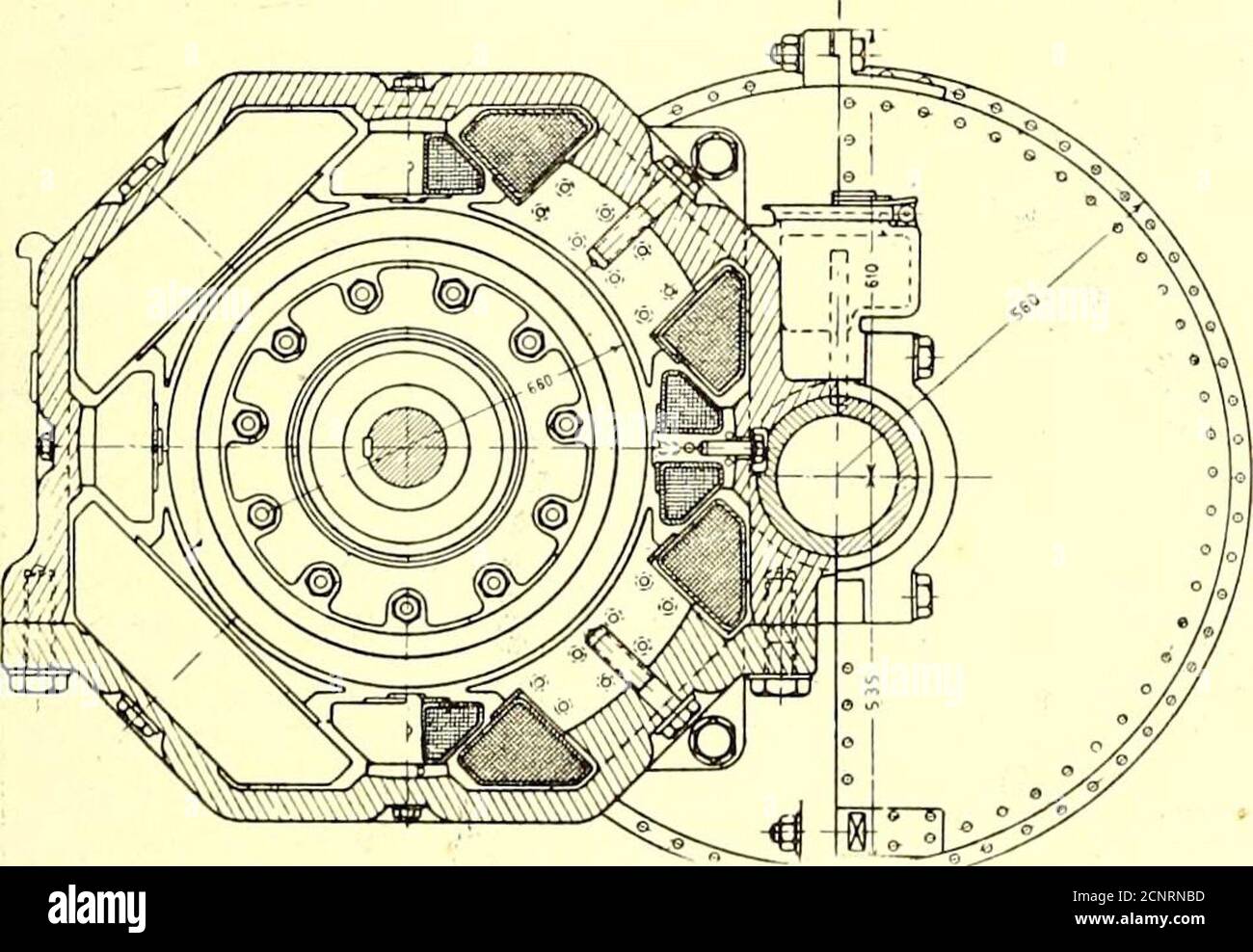 Die Straßenbahn Zeitschrift . STATOR UND ROTOR DES INTERPOLE-MOTORS.  INTERPOLE EISENBAHNMOTOR AUF ACHSE. Räder 950 mm. (37.3 in.), und die  maximale Geschwindigkeit der gecars ist 70 km. (43.4 Meilen) pro Stunde.