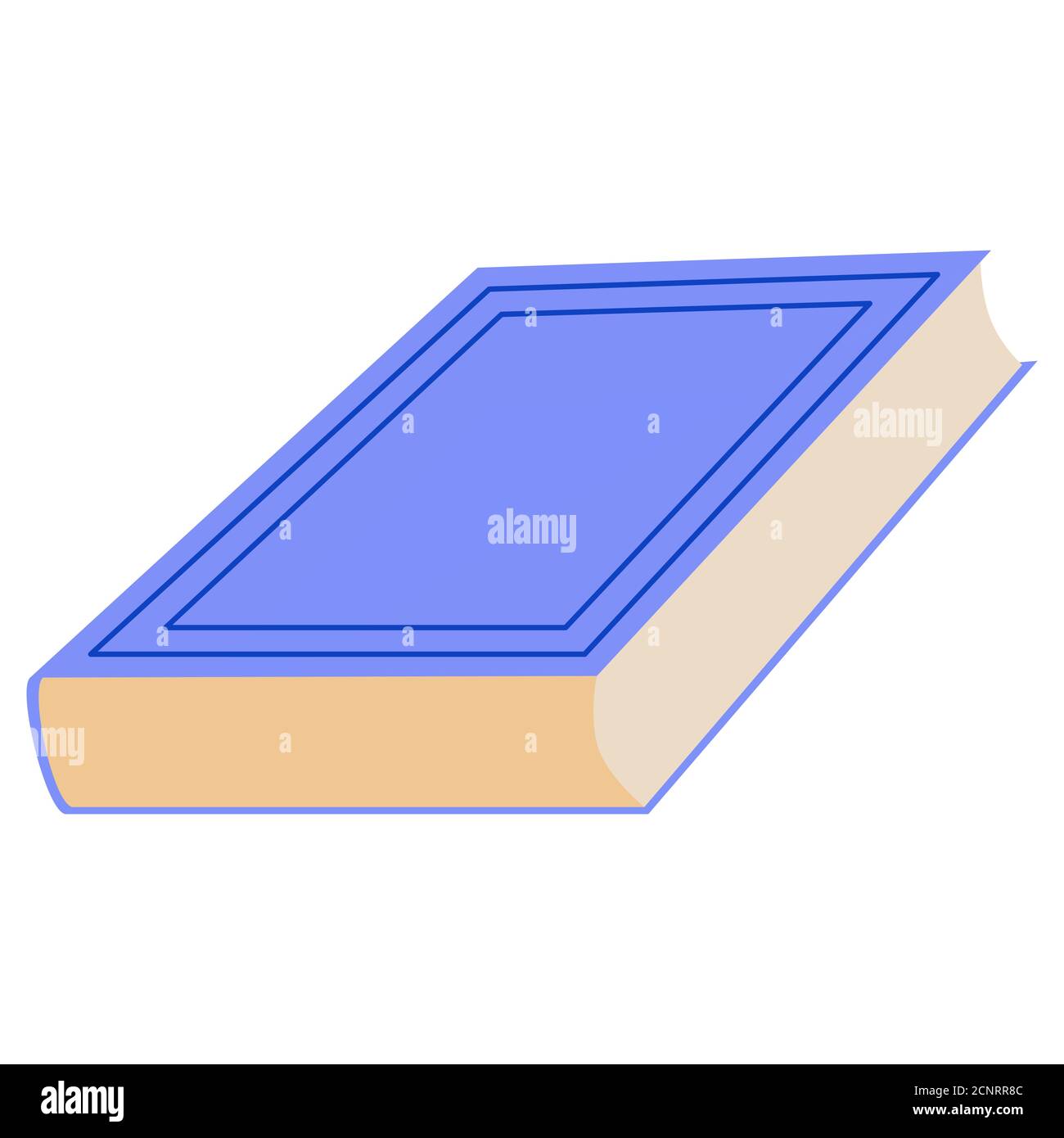 Vektor flache Illustration farbige Buch auf weißem Hintergrund. Illustration für Kinderbuch, Bildung Stock Vektor
