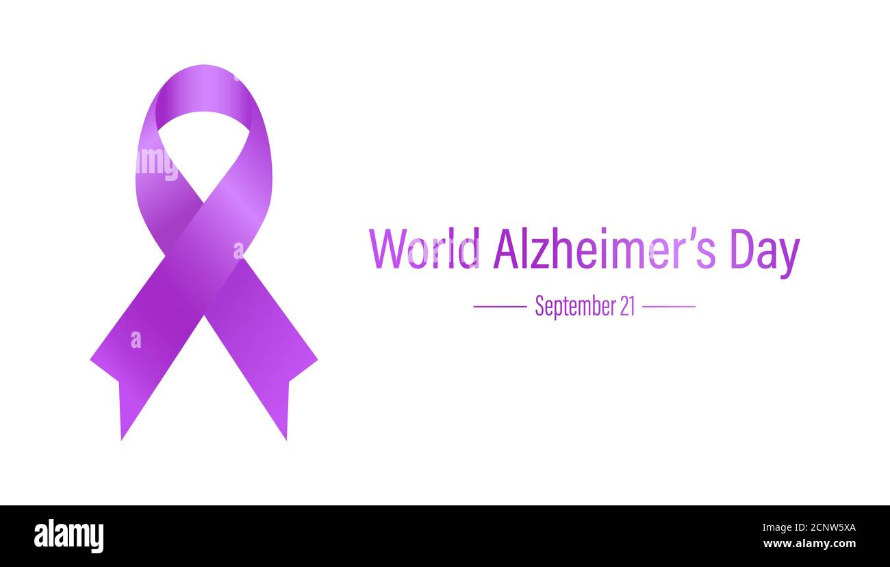 Welt Alzheimer Tag 21. September. Eine Bedingung alternativ bekannt als Demenz, die die häufigste Ursache der Alzheimer-Krankheit ist. Stock Vektor