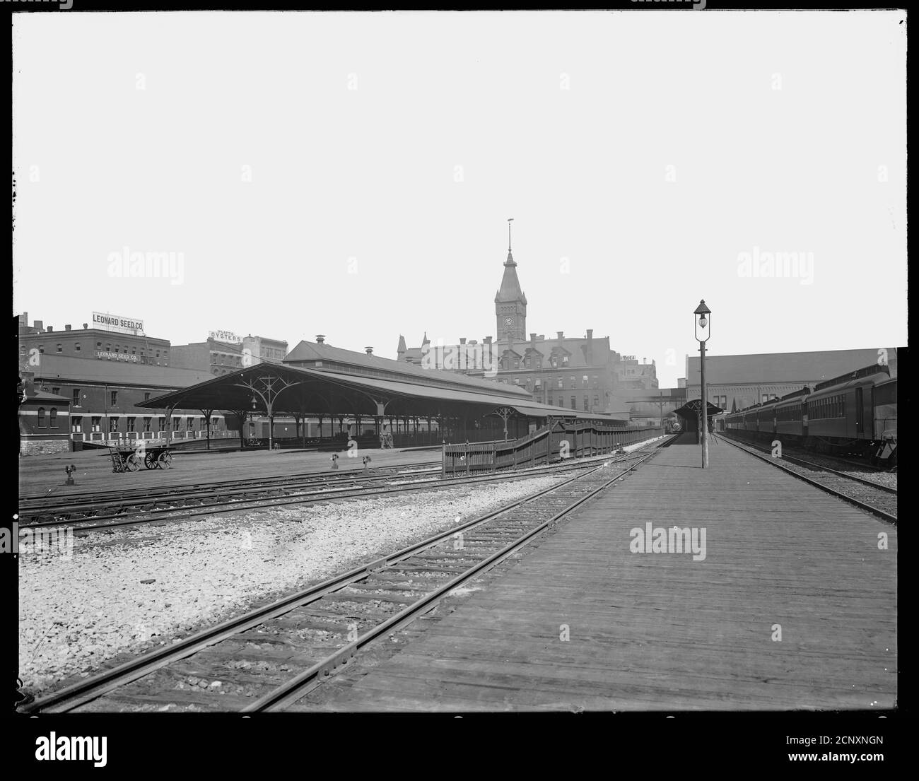 Blick auf die Wells Street Station, Chicago, Illinois, um 1905. Stockfoto