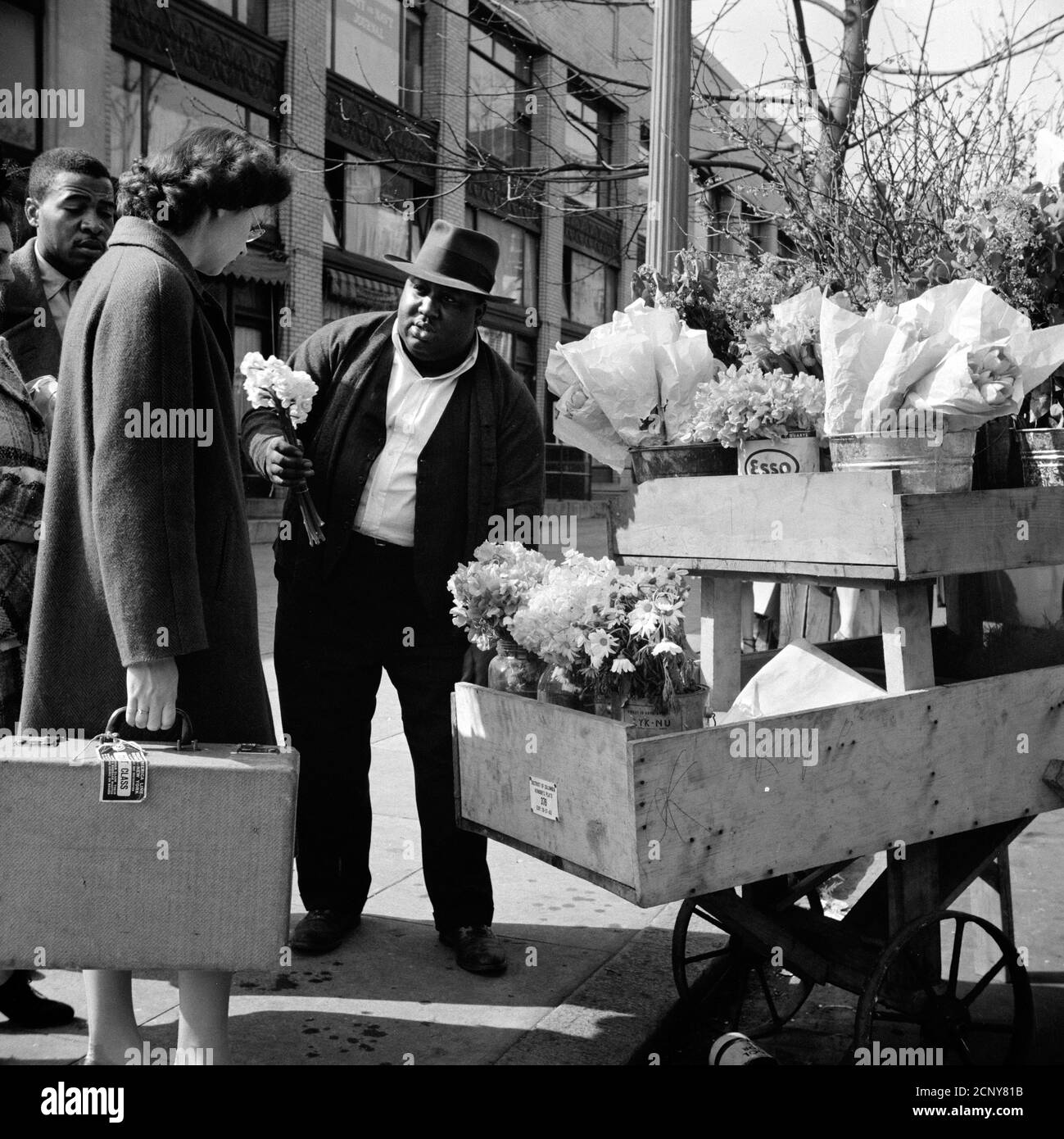 Blumenverkäufer (Washington DC) in den 40er Jahren Stockfoto