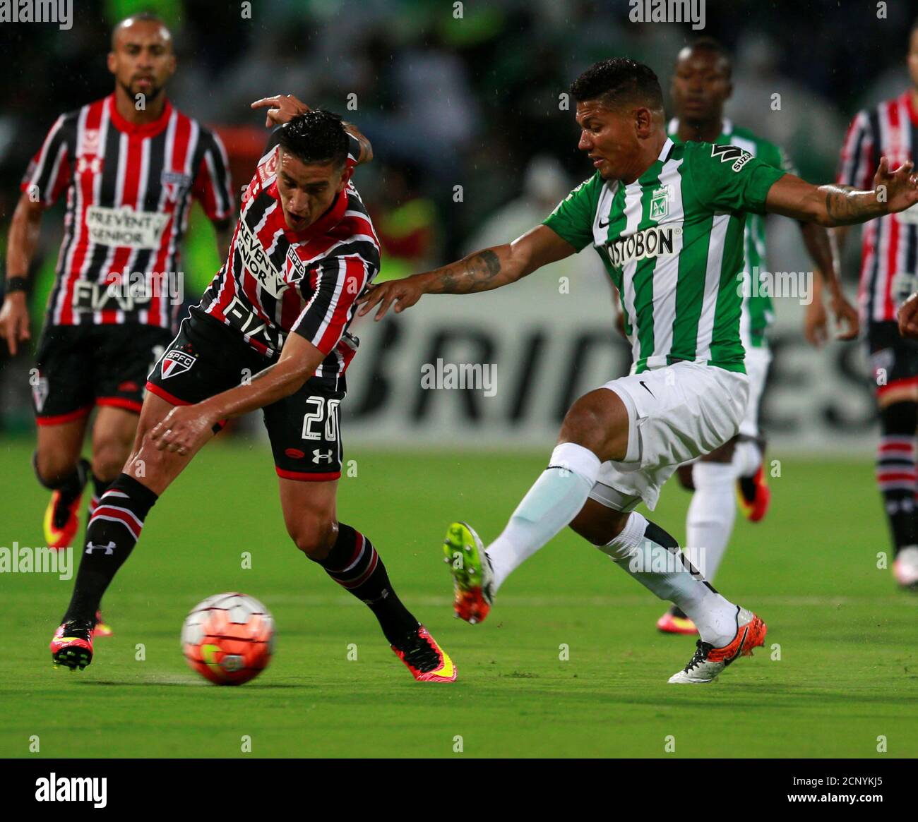 Fussball Fussball Atletico Nacional Gegen Sao Paulo Copa Libertadores Semi Final Atanasio Girardot Stadium Medellin Kolumbien