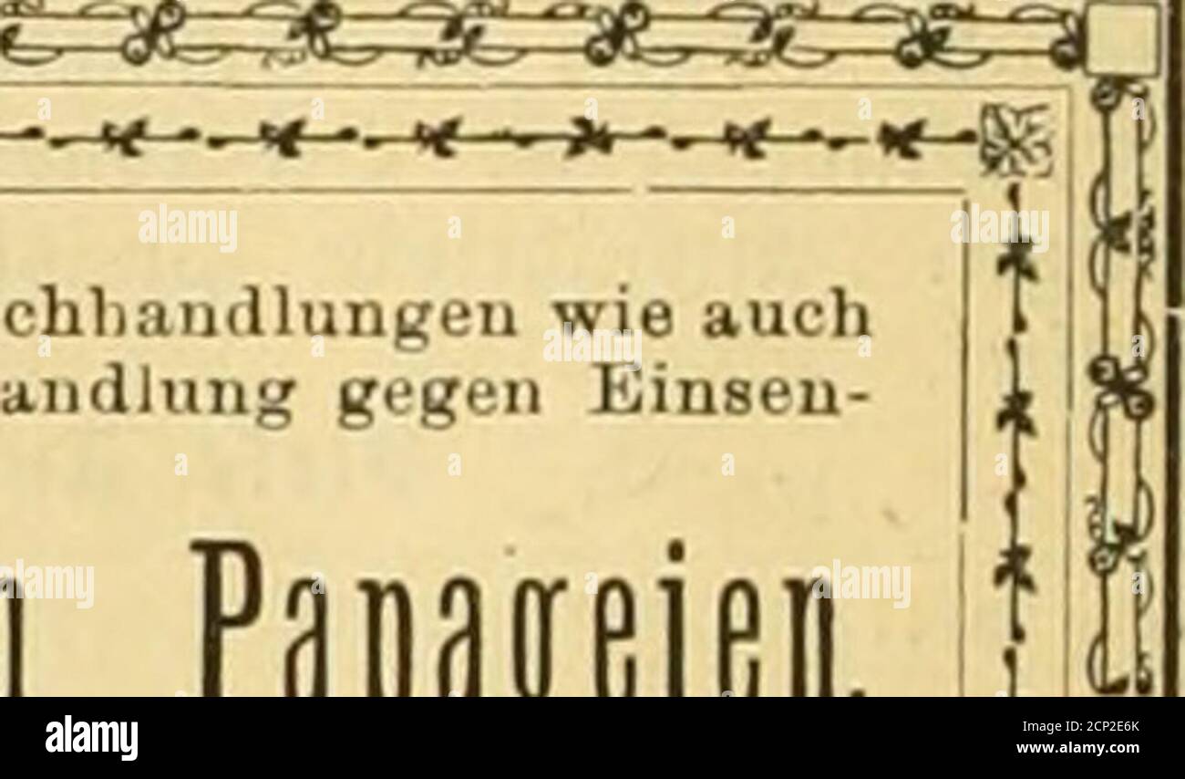. Die Gefiederte Welt . Zu ziehen durch ulle Buchb.iii(Uungen wie auchunmittelbar von der Verlagsbaiidlung gegen Einsen-dung des Betrachters: Tiip CreclieEäßD Papapien. ii ^^^ 0 ein Hand- nd Letrlincti jl von Dr. Karl Russ. T Preis broch. ti. – Mk. = Ü. S.lJO Kr. Ü. W.eleg. Geb. 7.- Mk. = H. 4.20 Ki. Ü. W.die Verla^rshaiKiluiig: Creutzsche TerlagHbuchliandlnug in Magdeburg. Stockfoto