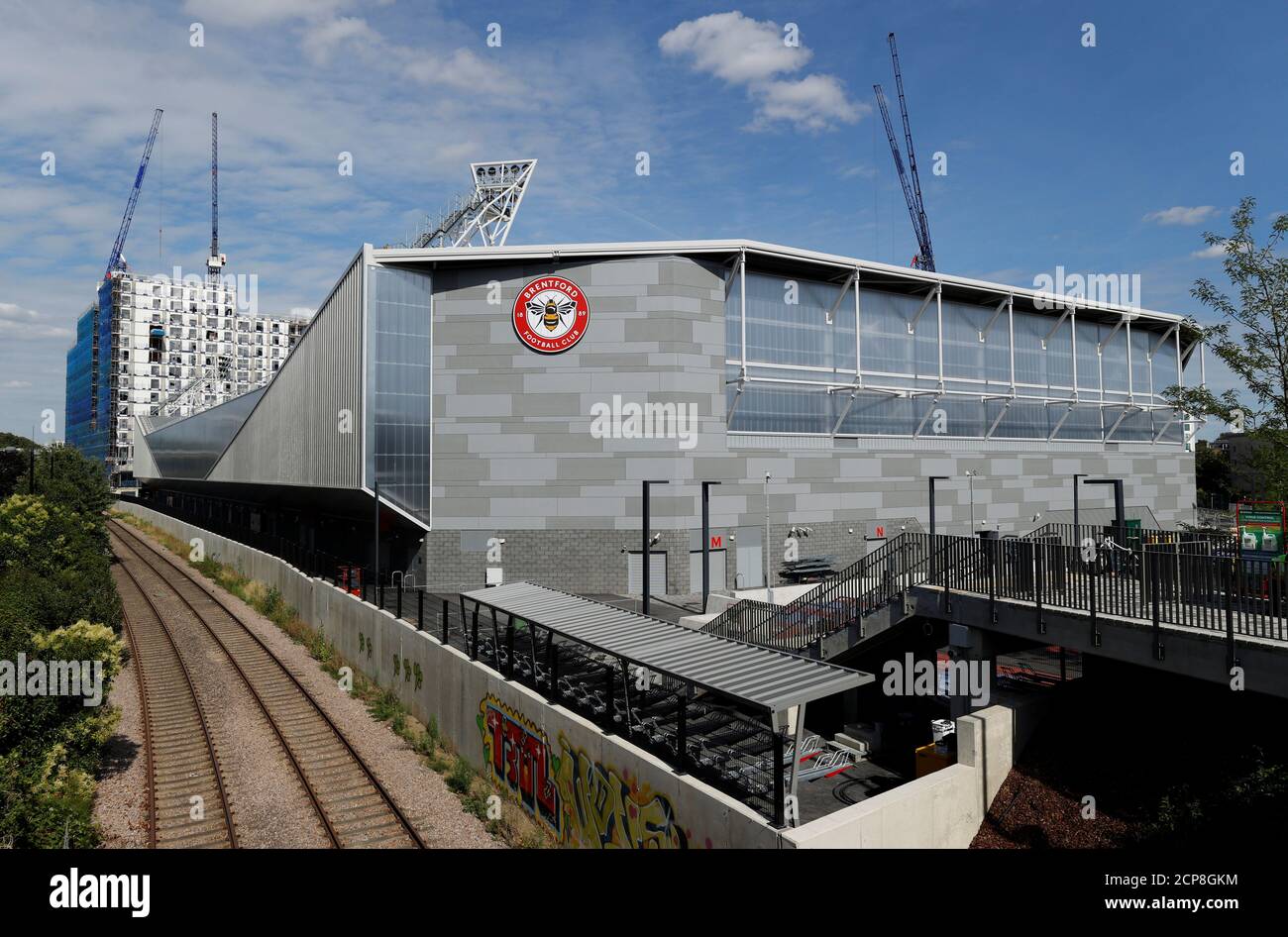 Fussball Allgemeine Ansichten Von Brentfords Neuem Brentford Community Stadium London Grossbritannien 29 Juli 2020 Allgemeine Ansicht Von Brentford Community Stadium Action Images Via Reuters John Sibley Stockfotografie Alamy
