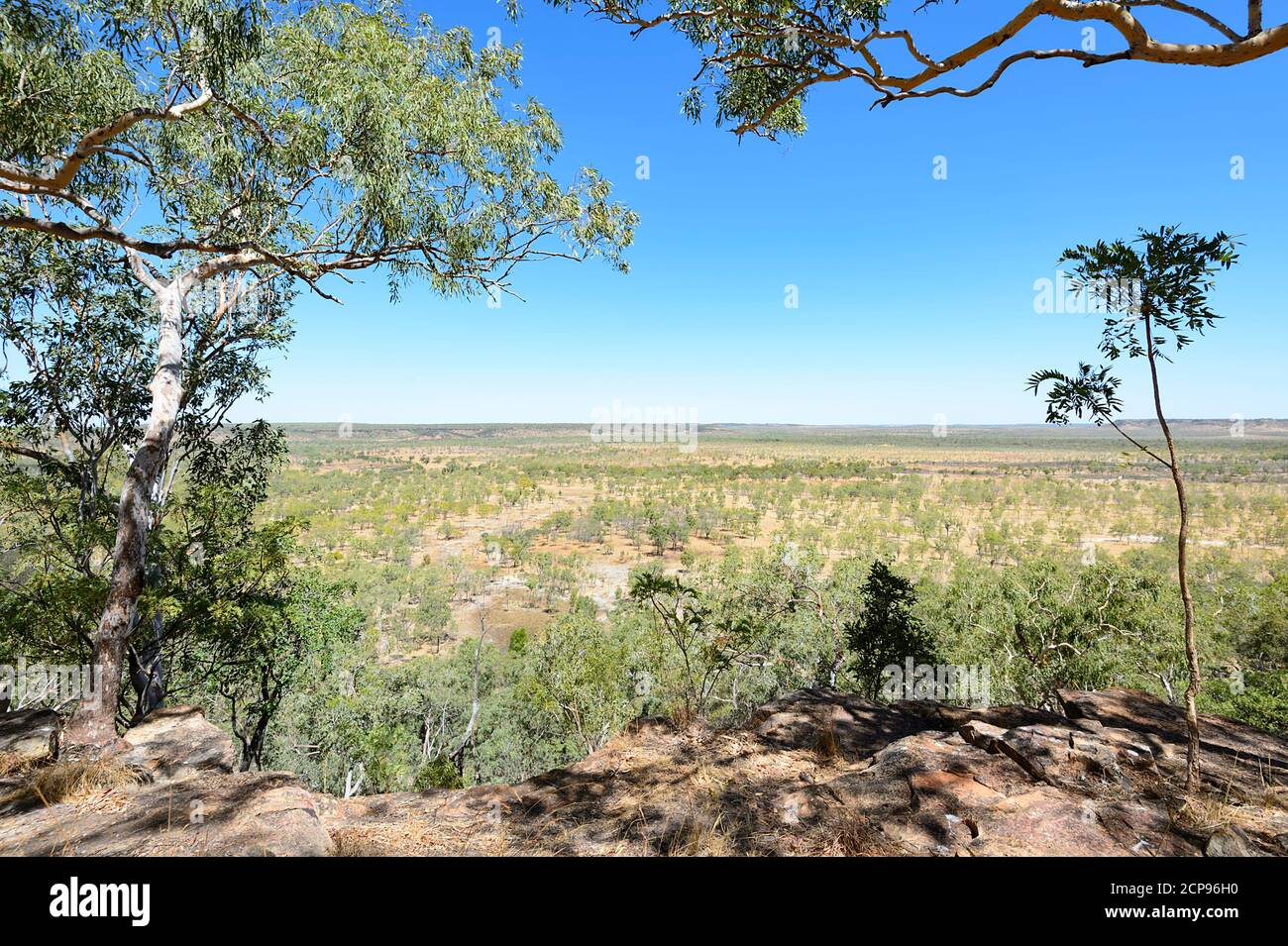 Panoramablick vom Aussichtspunkt Jurassic Park entlang der Central Arnhem Road, East Arnhem Land, Northern Territory, NT, Australien Stockfoto