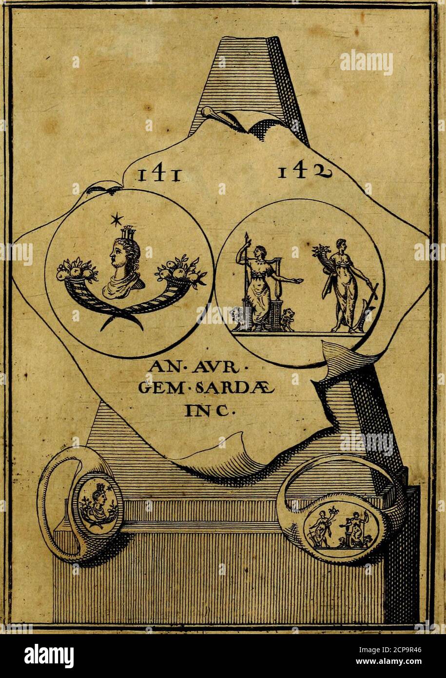 . Dactyliothecae, Seu Annulorum sigillarium quorum priscos Tam Graecos quam Romanos usus, ex ferro, aere, argento & auro promptuarii ... Collectis aliunde & ineditis & editis annullorum figulis auctior; . Stockfoto