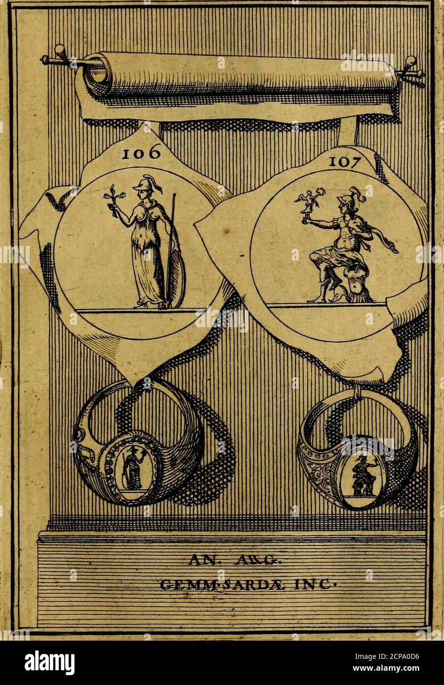 . Dactyliothecae, Seu Annulorum sigillarium quorum priscos Tam Graecos quam Romanos usus, ex ferro, aere, argento & auro promptuarii ... Collectis aliunde & ineditis & editis annullorum figulis auctior; . Stockfoto