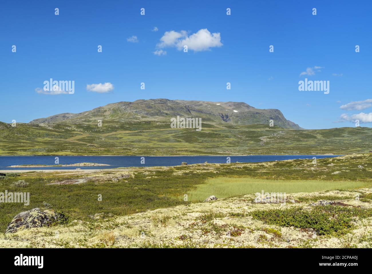 Der Eldrevatnet See im Hemsedal Tal, Sogn Og Fjordane, Norwegen Stockfoto