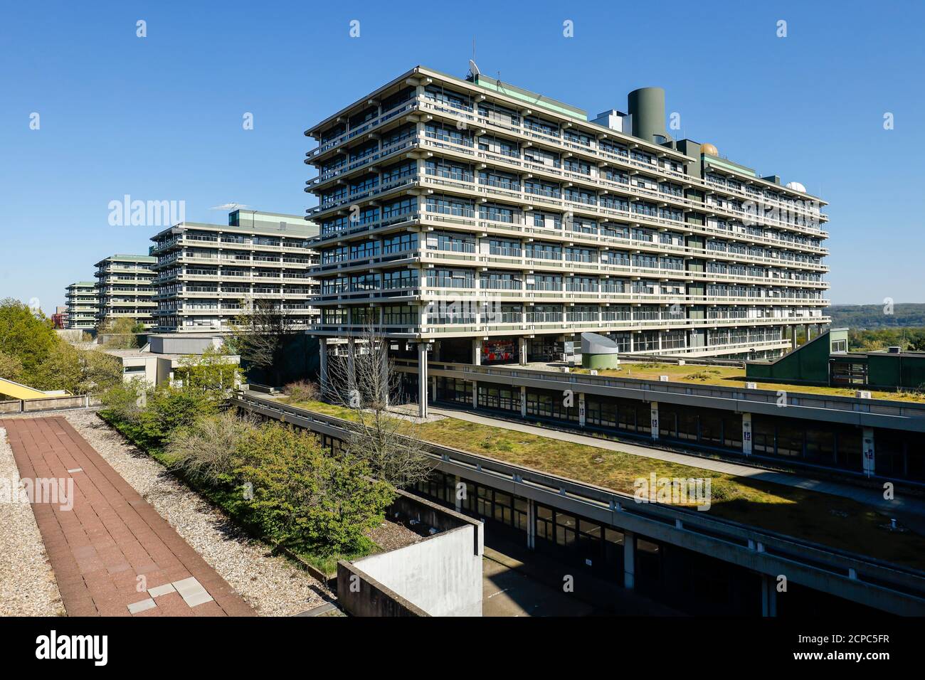 Bochum, Ruhrgebiet, Nordrhein-Westfalen, Deutschland - RUB, Ruhr-Universität Bochum, verlassen in Zeiten der Corona-Pandemie. Stockfoto