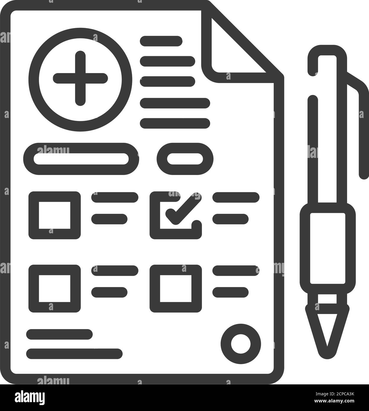 Verordnungszeile, schwarzes Symbol. Drogenliste zum Einkaufen. Piktogramm für Web, mobile App, Promo. UI-UX-Designelement. Bearbeitbare Kontur. Stock Vektor