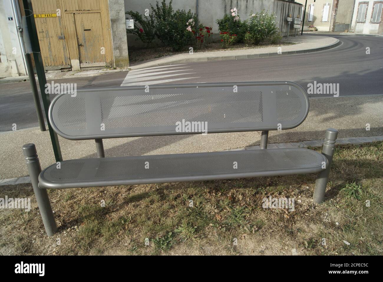 UN banc en fer, Frankreich Stockfoto