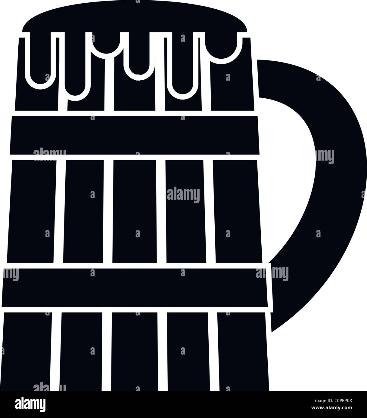 Symbol für Saunabeer. Einfache Illustration von Sauna Bier Tasse Vektor-Symbol für Web-Design isoliert auf weißem Hintergrund Stock Vektor