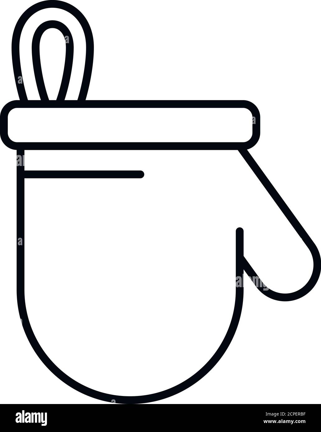 Symbol für Saunahandschuh. Umriss Sauna Handschuh Vektor-Symbol für Web-Design isoliert auf weißem Hintergrund Stock Vektor