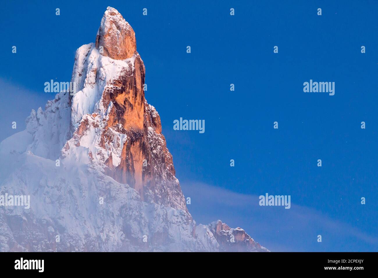 Cimon della Pala Peak, Berg Gruppe Pale di San Martino, Passo Rolle, Trentino, Dolomiten, Italien Stockfoto