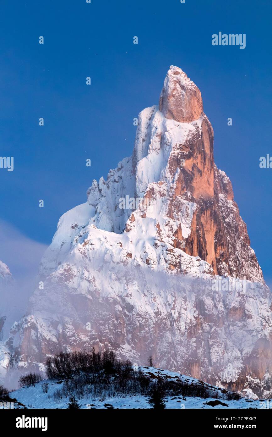 Cimon della Pala Peak, Berg Gruppe Pale di San Martino, Passo Rolle, Trentino, Dolomiten, Italien Stockfoto