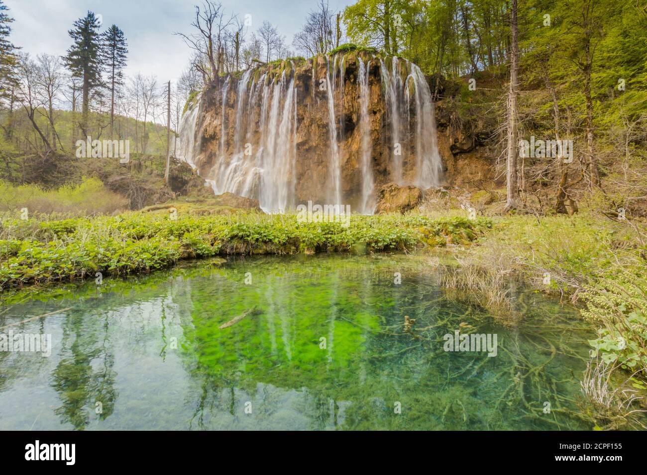 Wasserfall, Nationalpark Plitvicer Seen, Plitvice Jezera, Lika-Senj County, County in Karlovac, Kroatien Stockfoto