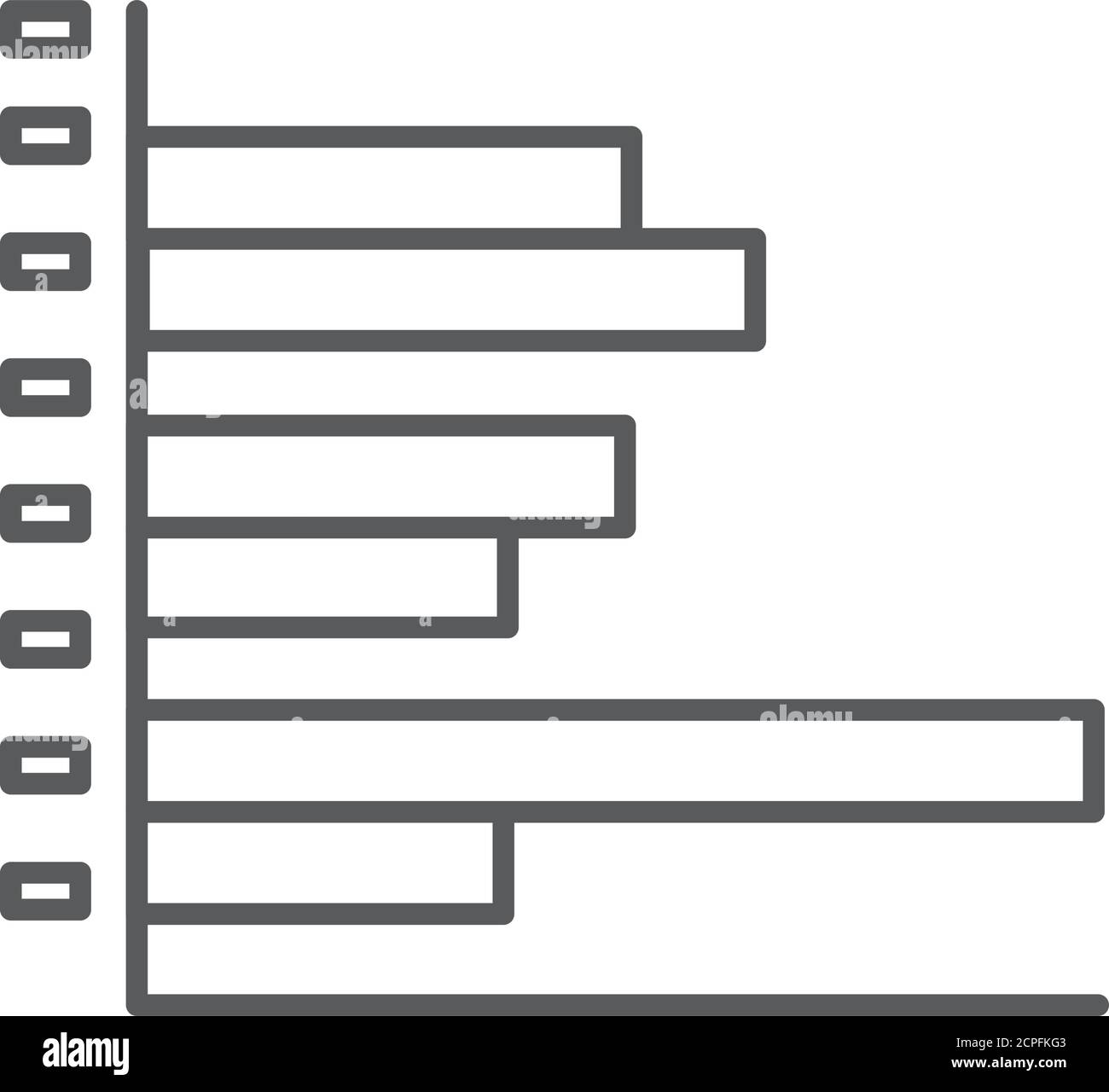 Infografik geclusterte Balkenlinie schwarzes Symbol. Konzept zur Aufbewahrung von Aufzeichnungen. Visueller Vergleich der Daten. Registrieren Sie sich für Webseite, mobile App, Schaltfläche, Logo. Stock Vektor