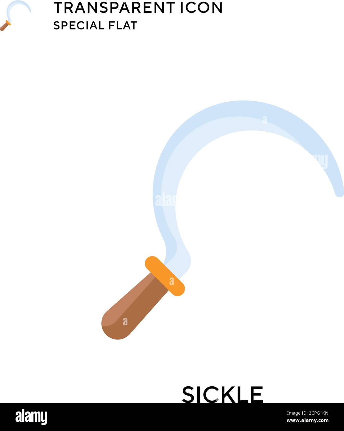 Symbol für Sichelvektor. Flache Illustration. Vektor EPS 10. Stock Vektor
