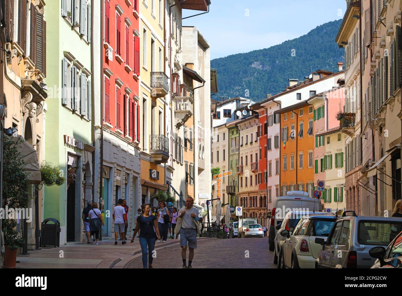 Straße von Trento, Italien Stockfoto