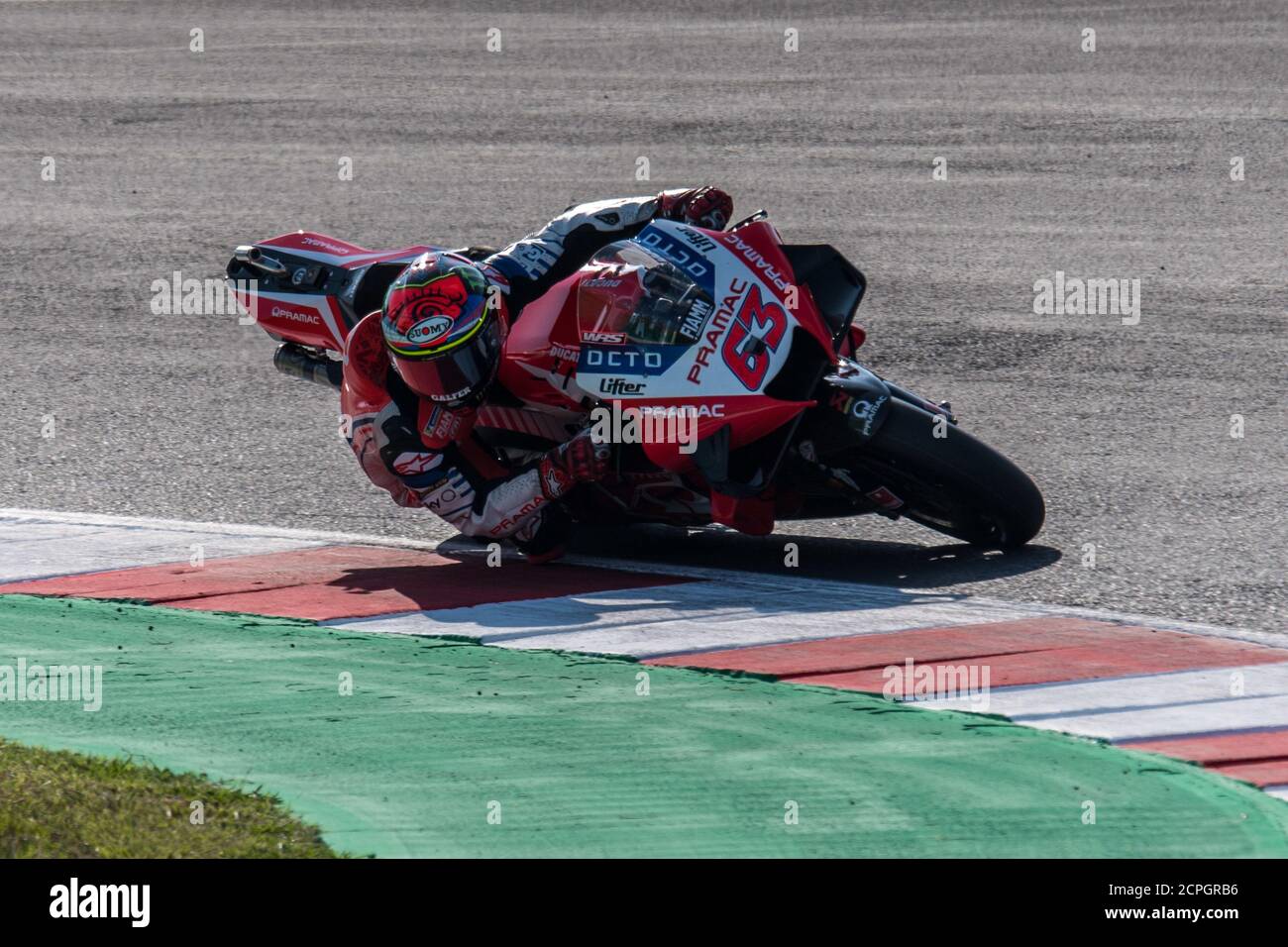 Rimini, Italien. September 2020. Misano Marco Simoncelli World Circuit, misano adriatico (RN), Italien. September 2020. FRANCESCO BAGNAIA - PRAMAC RENNEN während des Grand Prix von San Marino und Riviera di Rimini - Free Practice 3, MotoGP Weltmeisterschaft - Credit: LM/Alessio Marini/Alamy Live News Stockfoto