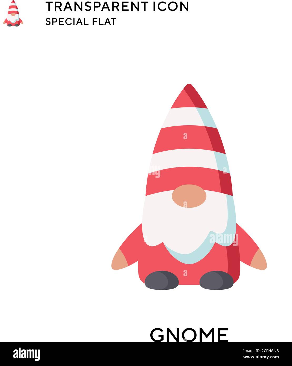 GNOME-Vektorsymbol. Flache Illustration. Vektor EPS 10. Stock Vektor