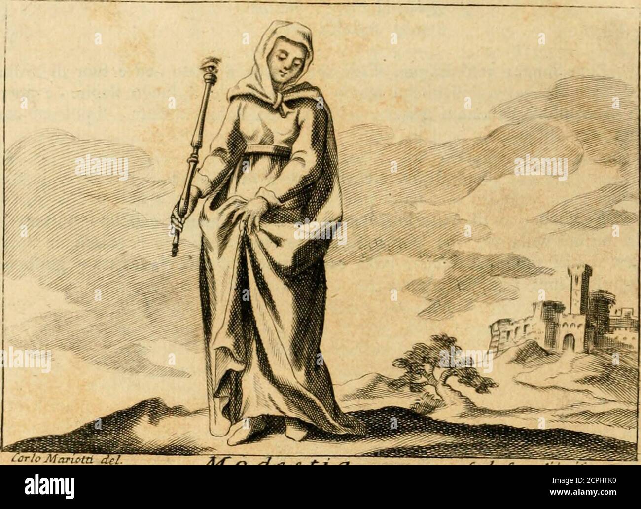. Iconologia del cavaliere Cesare Ripa, perugino . Modi- !?• ICONOLOGIA MODESTIA. Dì Cefarc BJpM ». -^O de^( ti/1 Carlo ùremdimj/e Una Giovinetta « che tenga nella defira mano uno fcettro « in cimaladel quale vi fia un occhio. Vertali di bianco -, e cin^afi con una jcinta di oro . Stia col capo chino « fenza ciuffo > e fenz altro ornamentodi terta . S. Agoftino dice » che la Modeftia è detta dal modo, ed il modo èPadre dell ordinine : dimodocchè la Modefide confide in ordinare , e Mode-rare le operazioni umane ; e per far ciò j bifogna colloare lo Tcopo dellanollra intenzione fuori di ogni t Stockfoto