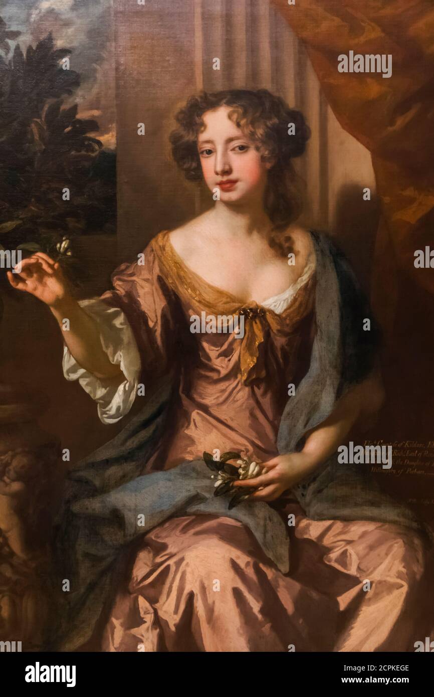 Gemälde von Elizabeth Gräfin von Kildare von Peter Lely datiert 1679 Stockfoto