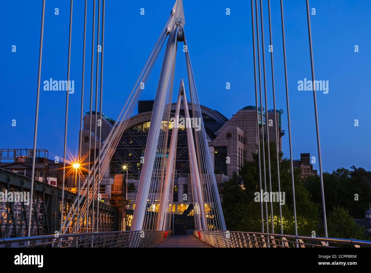 England, London, Westminster, Hungerford Bridge Stockfoto