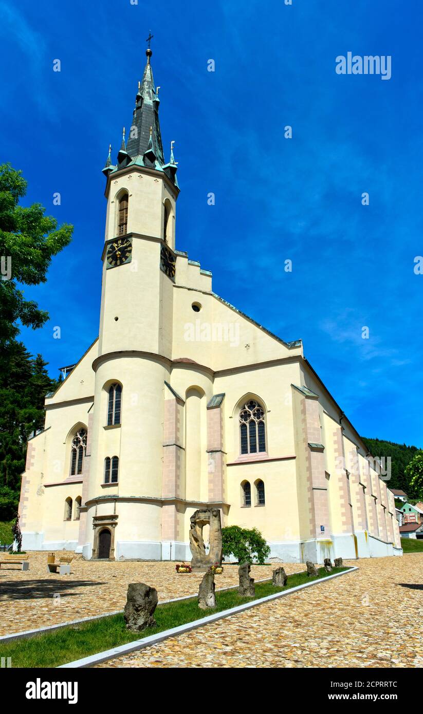 Stadtkirche St. Joachim und St. Anna, Jachymov, Joachimsthal, Montanregion Erzgebirge Stockfoto