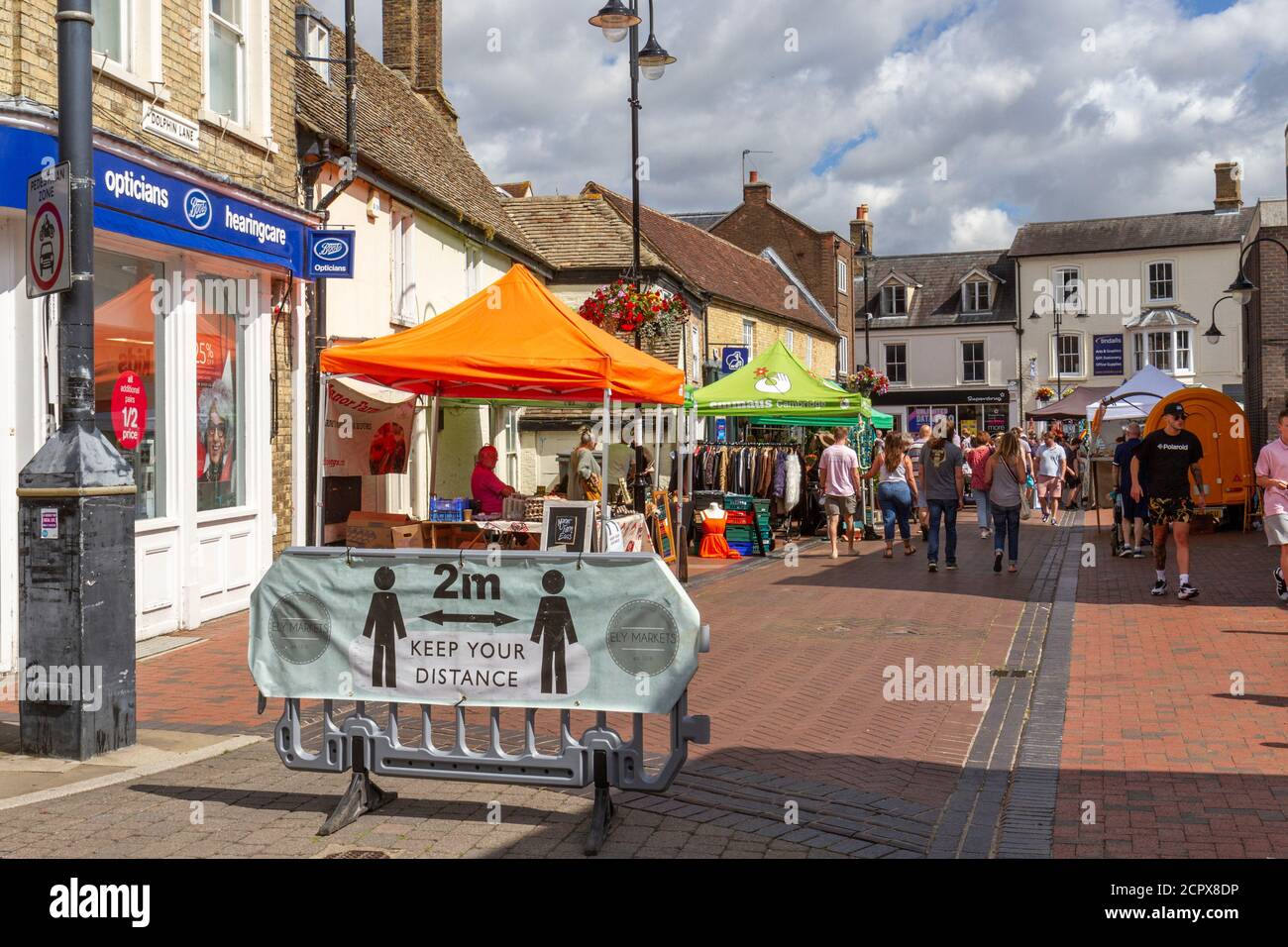 Während der Pandemie Covi-19 2020 gesperrt, Dolphin Lane, Ely, Cambridgeshire, Großbritannien. Stockfoto