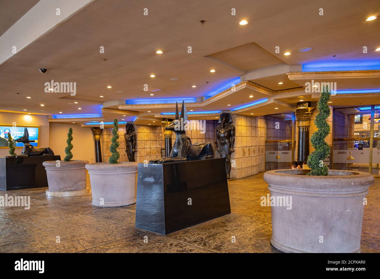 Las Vegas, SEP 15, 2020 - Innenansicht des Luxor Hotel & Casino Stockfoto