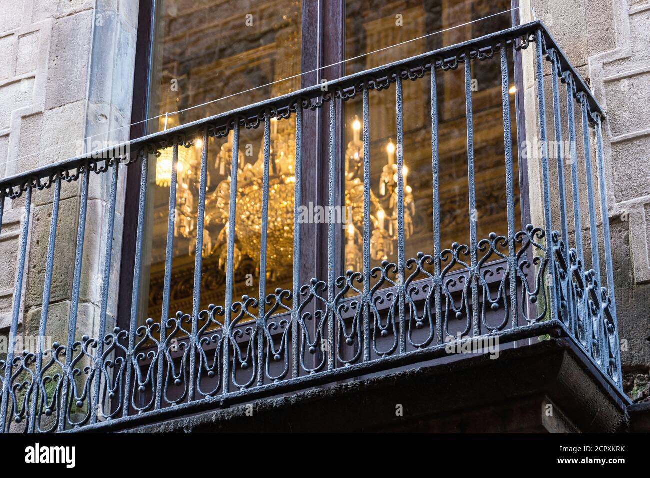 Barcelona, Museu Picasso, Picasso Museum, Balkon Stockfoto