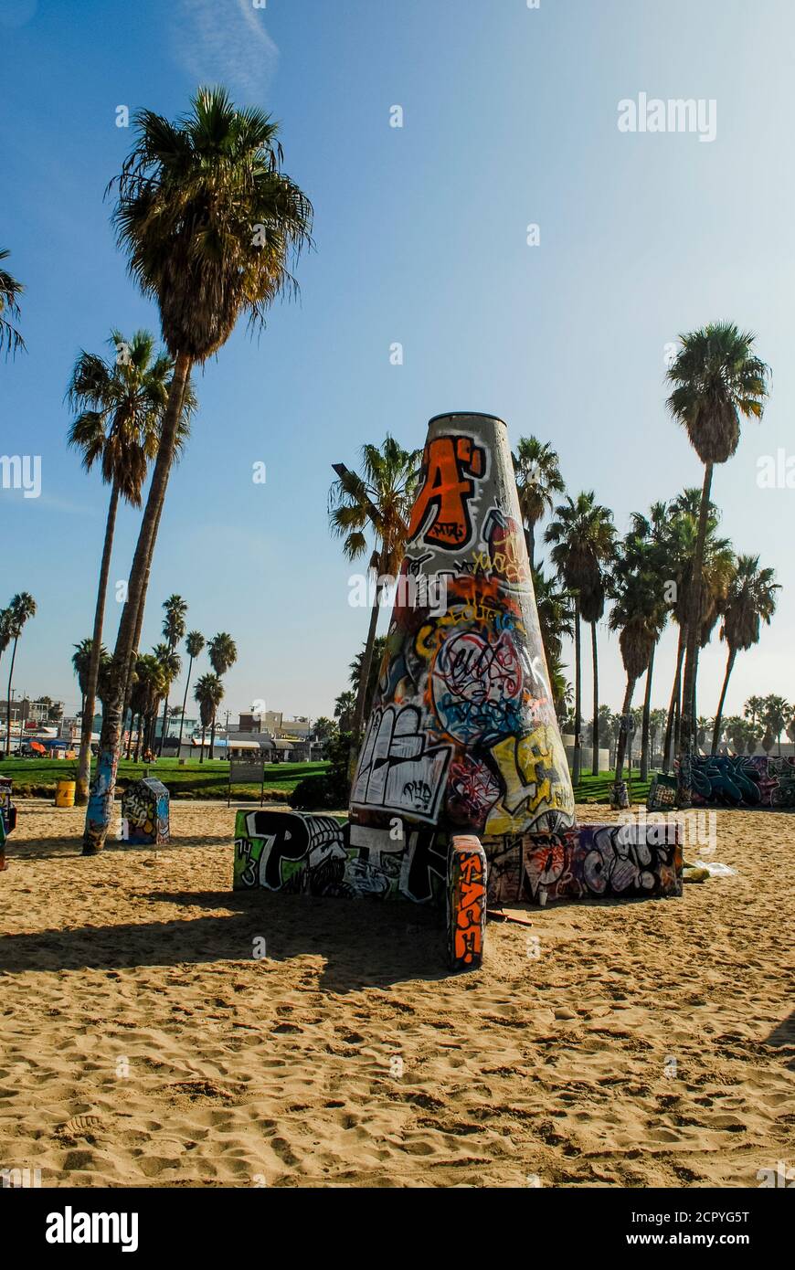 USA, Kalifornien, Los Angeles, Venice Beach Graffiti Pit Stockfoto
