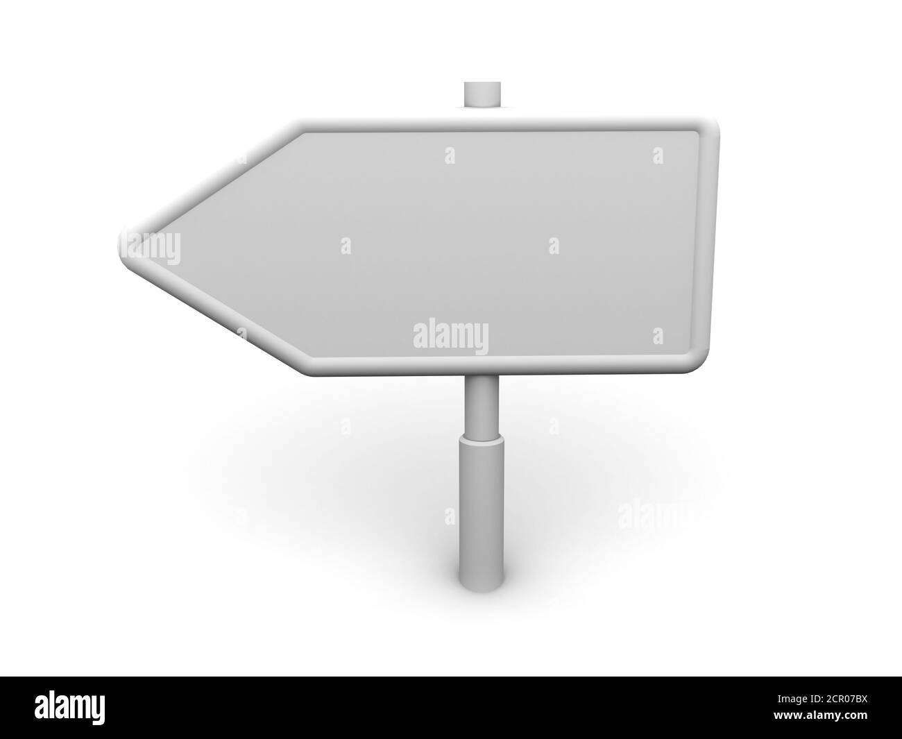 Zeiger. Spalte mit einem Zeiger. Plakatwand. 3d-Rendering einer Plakatwand für Werbung. 3d-Rendering einer Plakatwand für Werbung Stockfoto