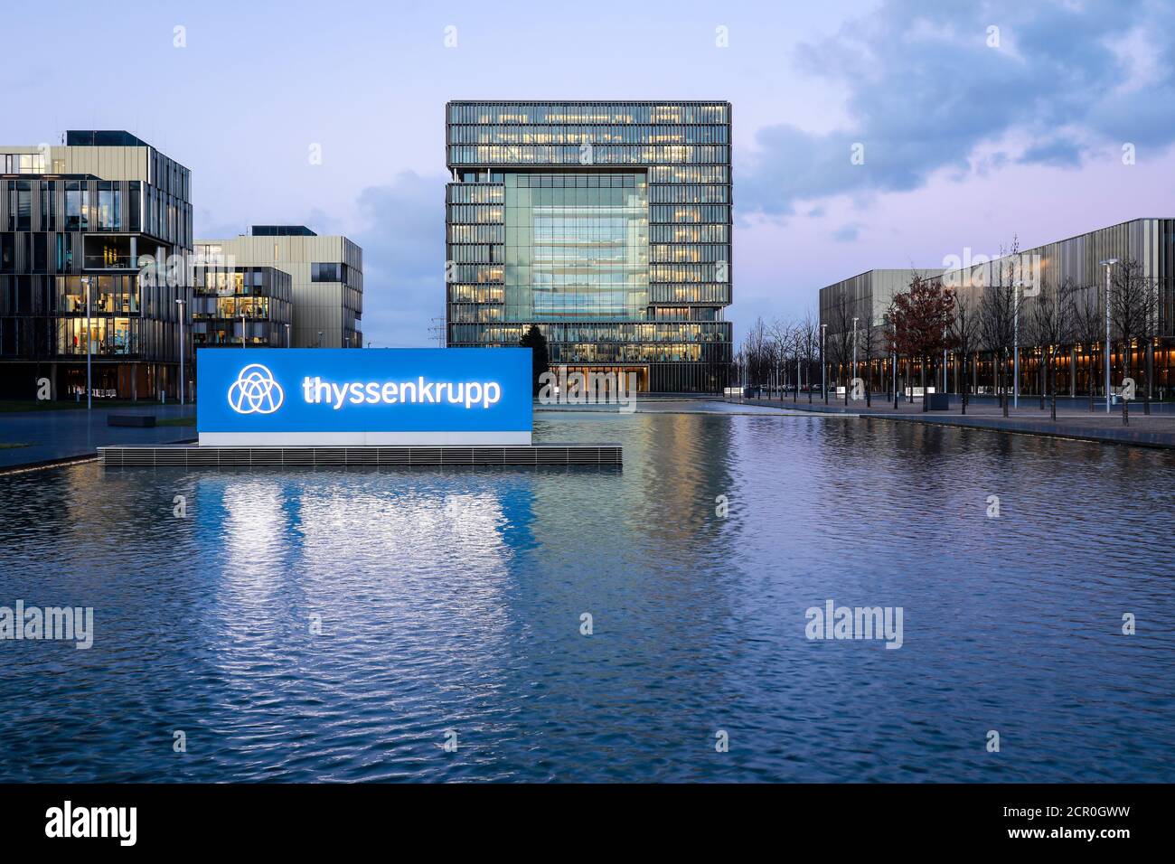 Thyssenkrupp Headquarters, Essen, Ruhrgebiet, Nordrhein-Westfalen, Deutschland Stockfoto