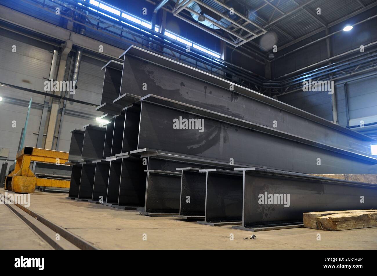 Produkte der Anlage für die Herstellung von Metallkonstruktionen. Stockfoto