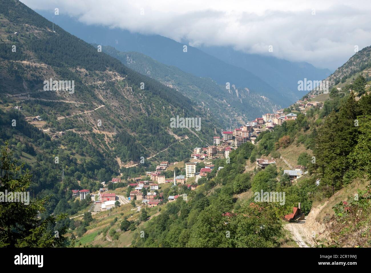 Bild aus dem Dorf Karaçam Çaykara in der Provinz Trabzon Stockfoto
